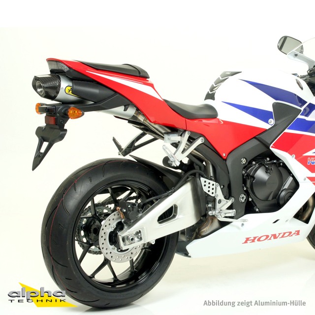 Escape ARROW INDY RACE para Honda CBR600RR 2013-2016, aluminio negro (Solo con tubo intermedio ARROW)