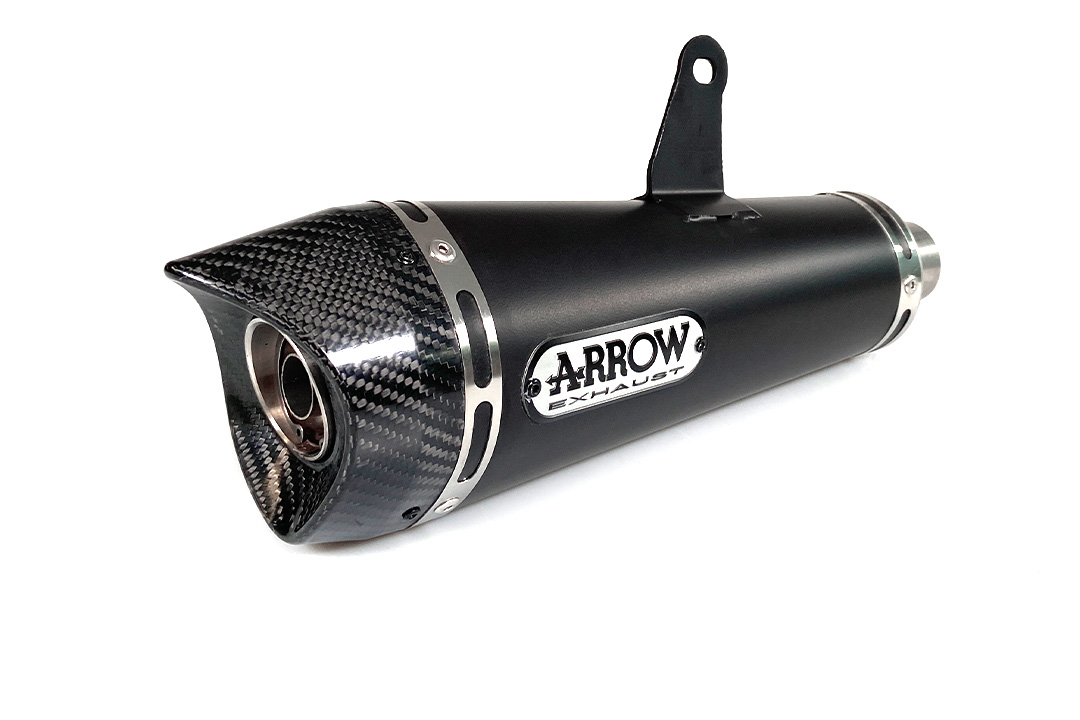 Silenciador final ARROW DARK X-KONE con tapa de carbono para Honda CB125F año del modelo 2015-2016