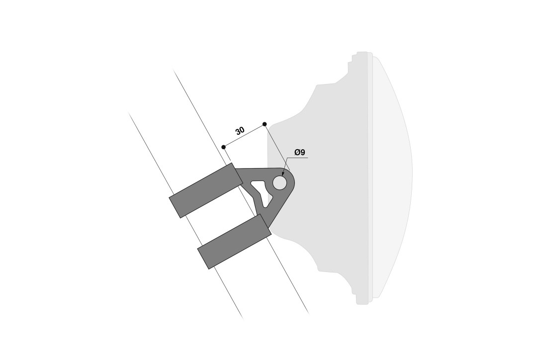 Barracuda HEADLIGHT BRACKET KIT Soporte de faro para horquilla con diámetro de 52 - 53 mm