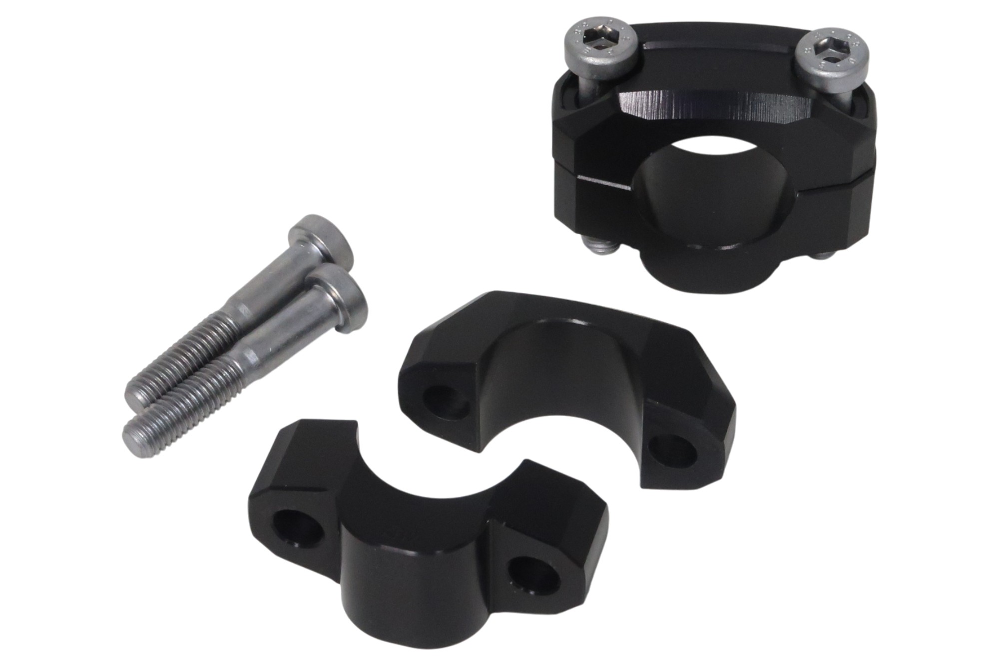 Kit de torretas LSL para KTM 125 Duke, 390 Duke, de Ø26,5 a Ø28,6 mm, negro