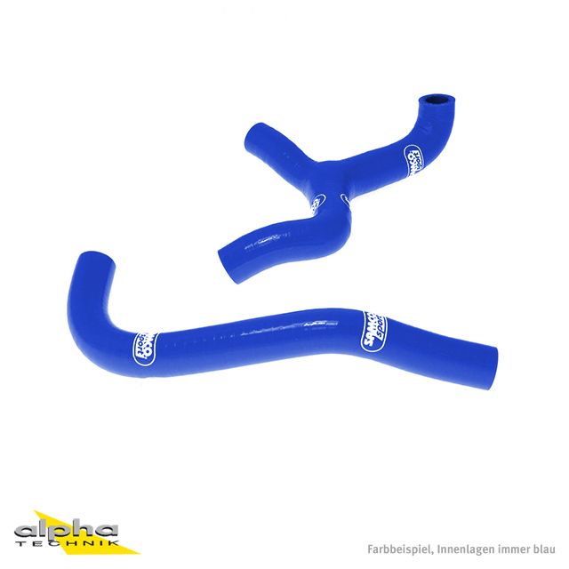 SAMCO SPORT Kit de mangueras de silicona con conexión en Y - Diseño de competición azul para KTM 65 SX año del modelo 2009-2015
