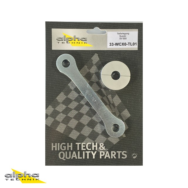 Kit de descenso alpha Technik 35mm Suzuki SV650; Tipo WCX0, WCX1; Año del modelo 2016-
