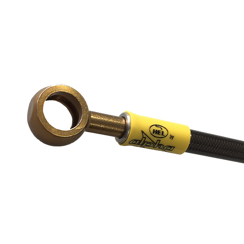 Latiguillo mallado de acero HEL trasero tipo de instalación OEM para Yamaha RD350 F2 1986-1992 trasero, Acero inoxidable