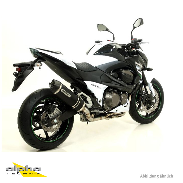 ARROW Escape RACE TECH para Kawasaki Z750/Z750R/Z800 2007-16 de aluminio, negro