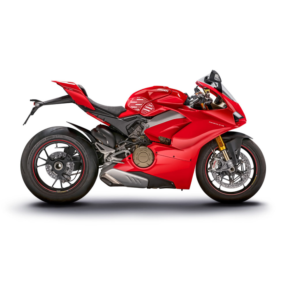 Stompgrip transparente, Volcano, para Ducati Panigale V4, Streetfighter V4, Superleggera V4 (ver lista de aplicaciones)