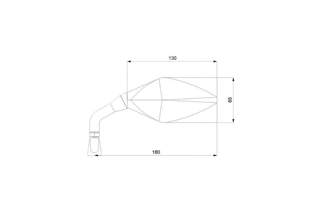 Barracuda espejo retrovisor RACE Diseño Carbono