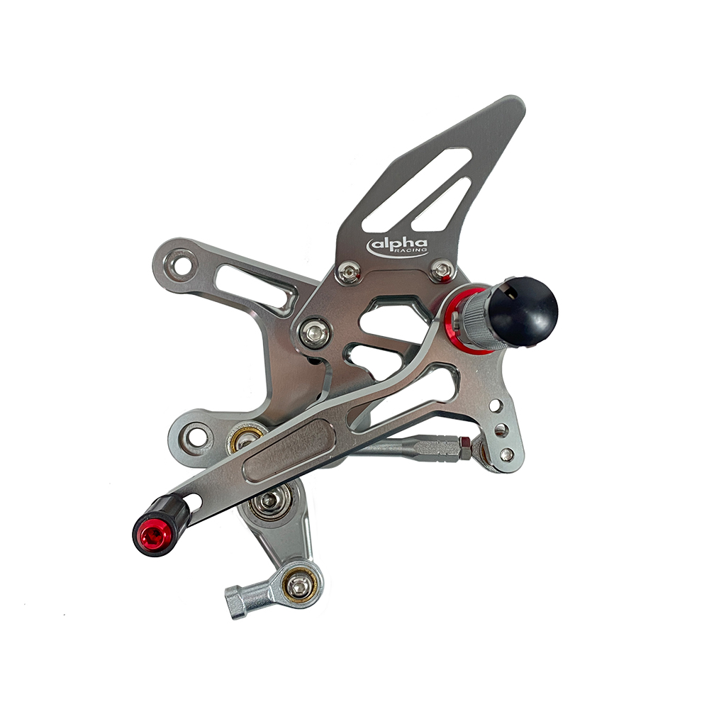 >TRACK< Sistema de estriberas color titanio Kawasaki ZX10R 2016-