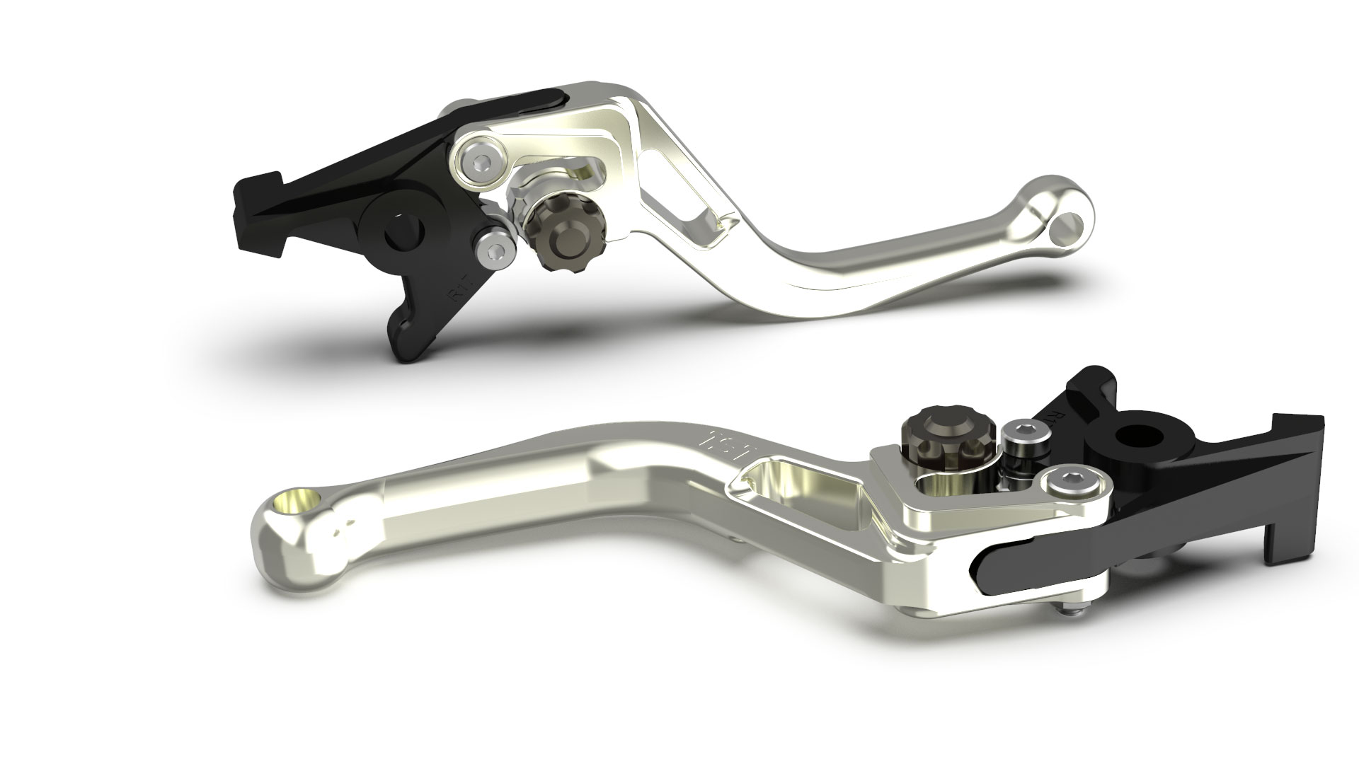 Maneta de freno LSL BOW R82, corta, plata/antracita