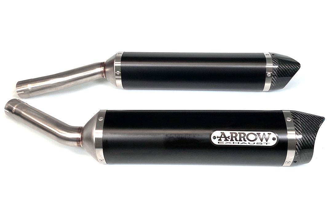 ARROW Escape DARK THUNDER para Yamaha YZF-R1 2007-2008, Aluminio negro