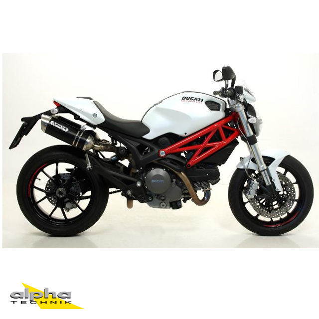 ARROW Escape DARK STREET THUNDER Aluminio negro para Ducati Monster 696 / 796 / 1100 2008-2014