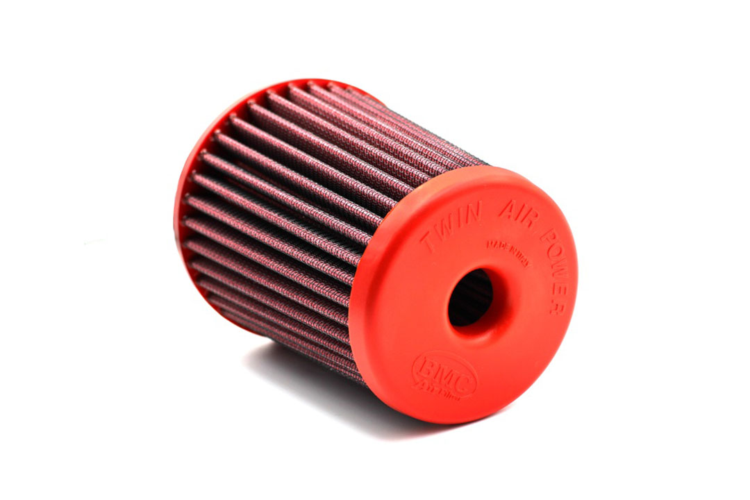 Filtro de aire deportivo universal cónico BMC, 76 mm de diámetro, 151 mm de longitud, central, tapa de plástico