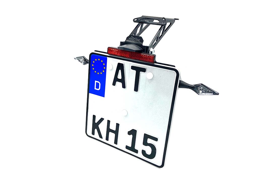 Soporte de matrícula alpha Technik para KTM 790 Duke, año del modelo 2018 - 2020, y 890 Duke, año del modelo 2021-, Tipo KTM 790 Duke