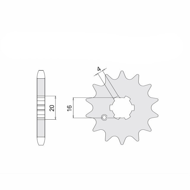 Piñón, 15 dientes, Paso 420