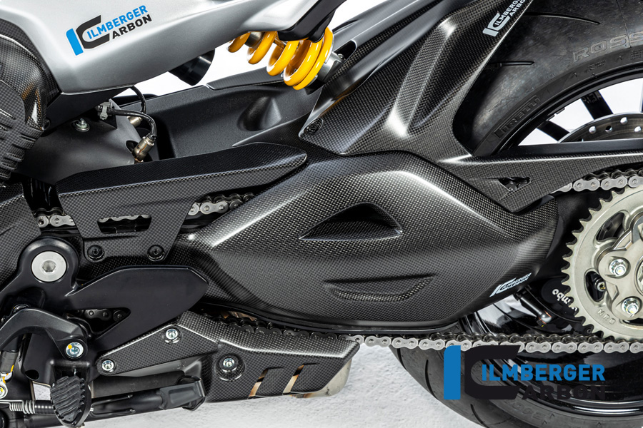 Protector de Basculante Ilmberger Carbono, mate, Ducati Diavel V4, 2023-