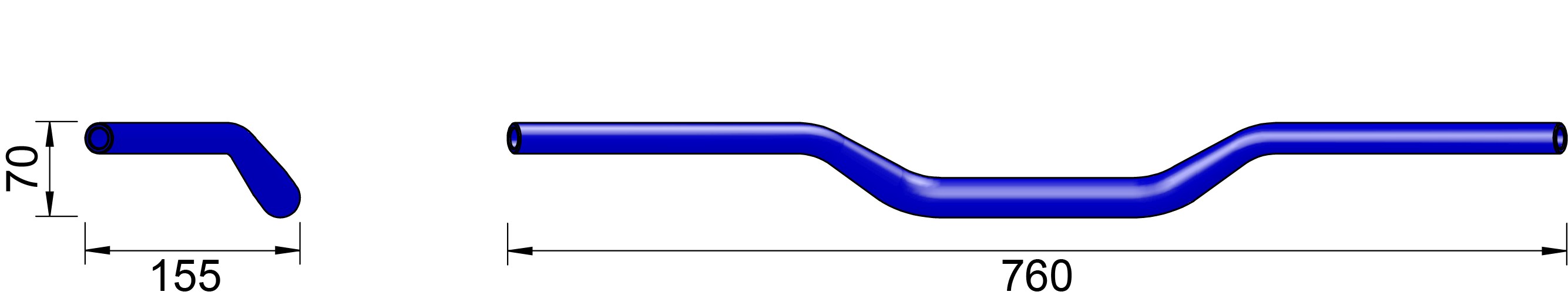 Manillar LSL X-Bar cónico Superbike X01 28,6 mm Oro