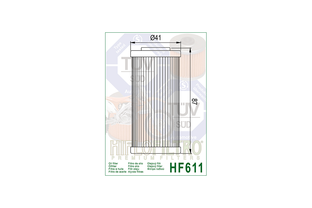 HIFLO filtro de aceite HF611 para BMW G450X / varios modelos Husqvarna y Sherco