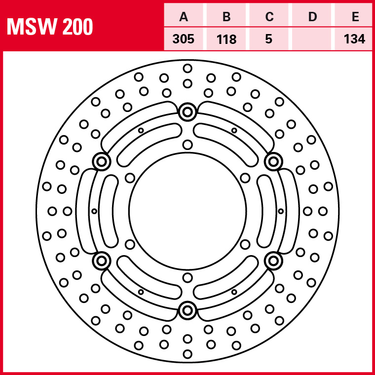 TRW disco de freno Universal Flotante MSW200