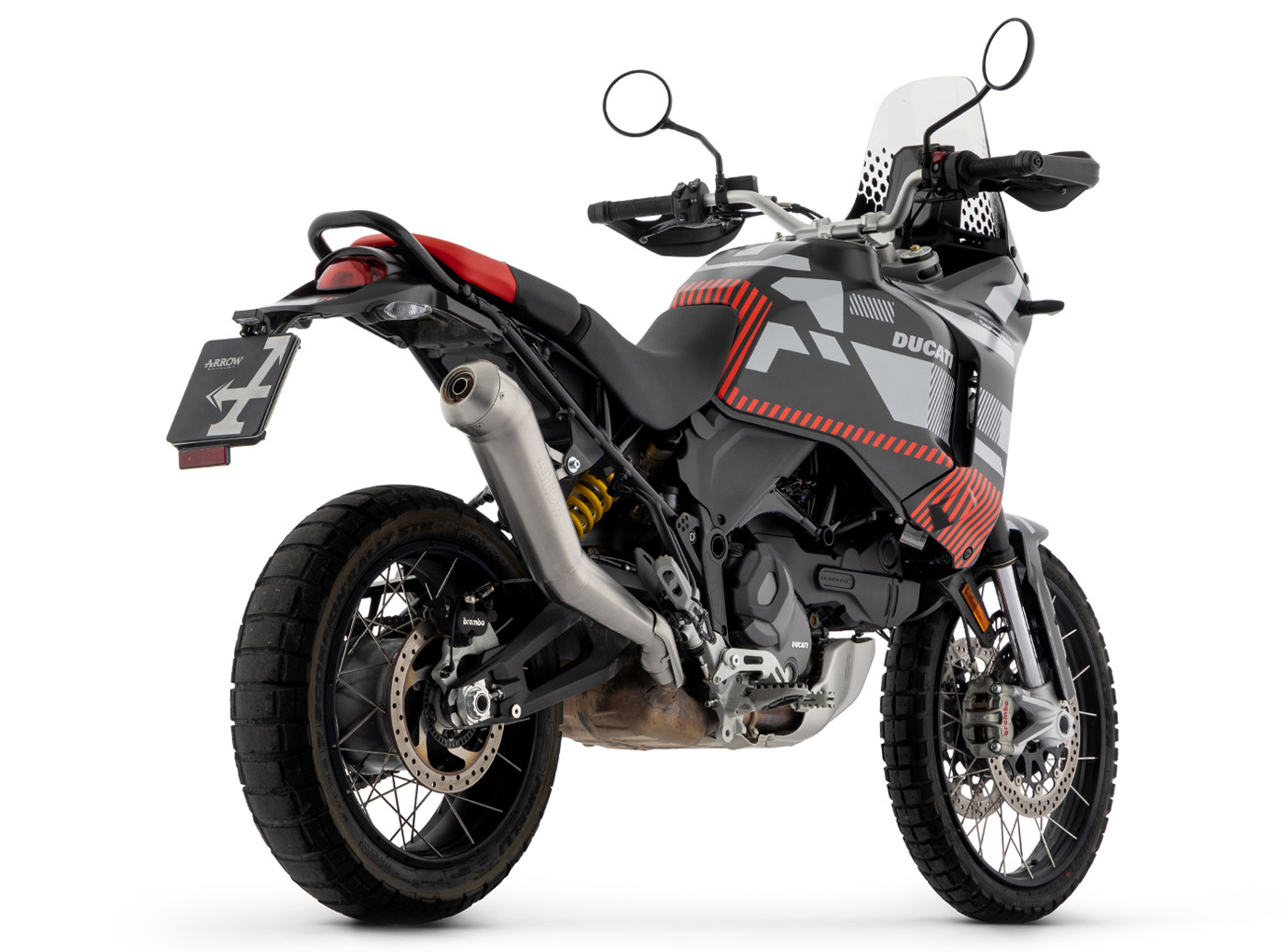 Silenciador ARROW DAKAR REPLICA para Ducati Desert X 950, años de modelo 2022-2023