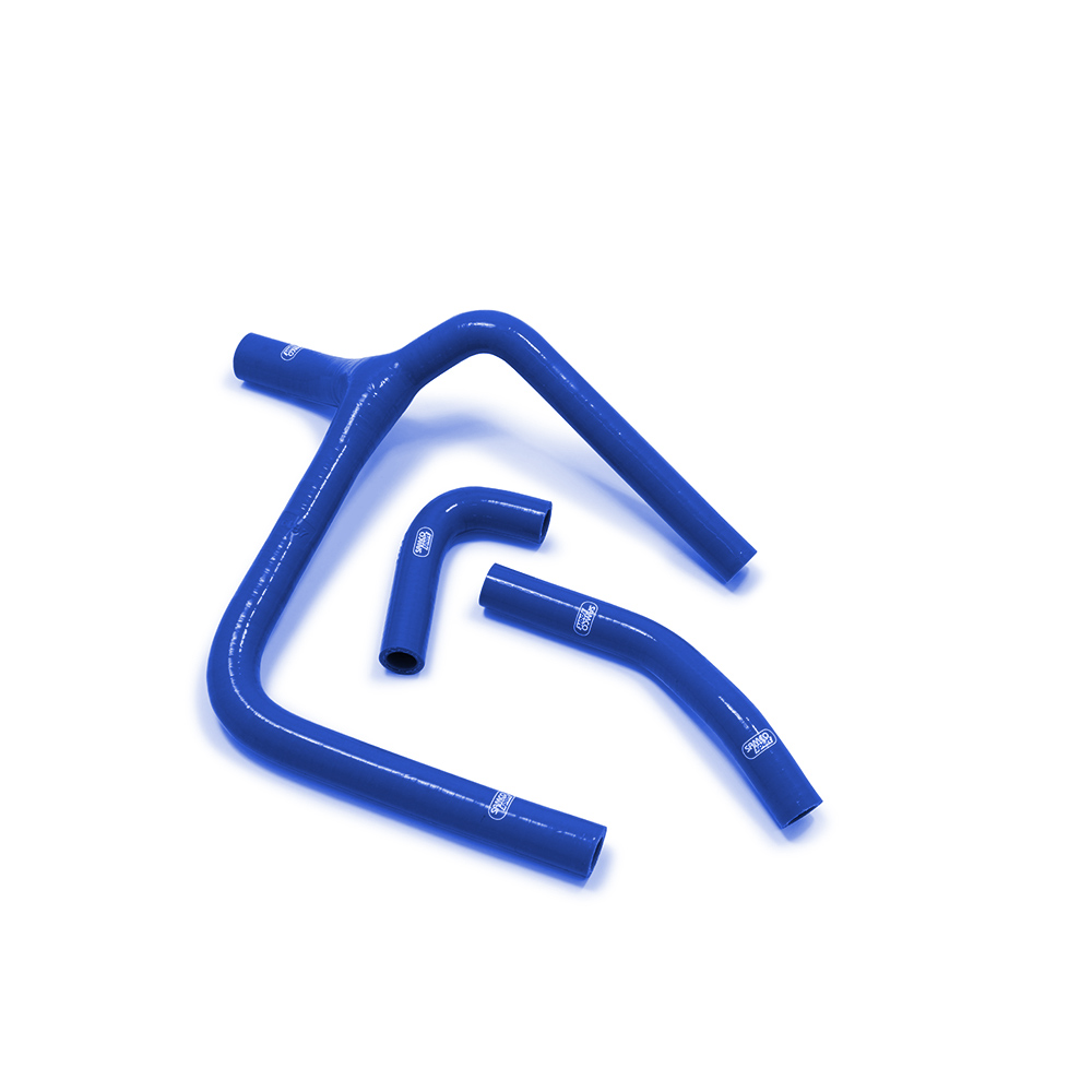SAMCO SPORT Kit de mangueras de silicona con conector en Y - Diseño de competición azul para Kawasaki KX250F Año del modelo 2020
