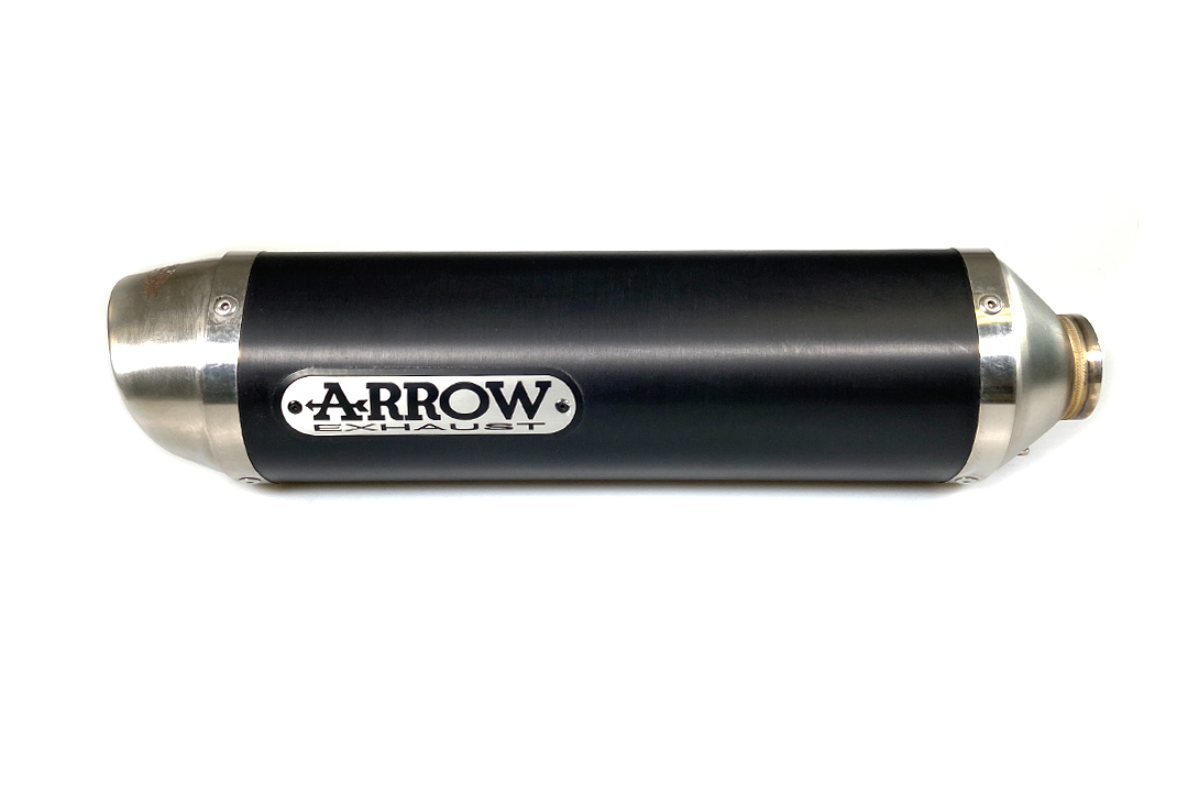 Escape ARROW THUNDER para KTM Duke 125 / Duke 200 2011-2016, aluminio negro (Solo con tubo intermedio ARROW)