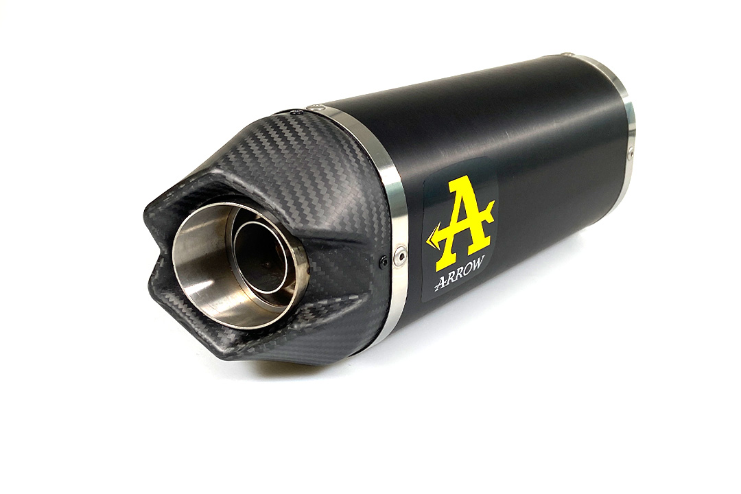 ARROW Escape DARK INDY RACE para Aprilia RS660 2021-, aluminio negro