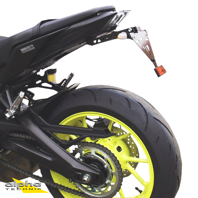 Soporte de matrícula alpha Technik Yamaha MTN850-A, MT09 ABS, MT09SP; Tipo RN43; Año de modelo 2017-