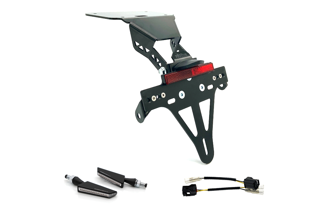 alpha Technik Kit Soporte de Matrícula-luz de intermitente SQ-LED Secuencial para YZF-R3 / MT03 Año de Modelo 2020- (Trasero)