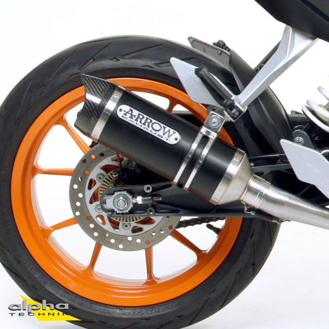 Escape ARROW Aluminio DARK THUNDER para KTM 125RC / 390RC / 390 Duke 2013-2016