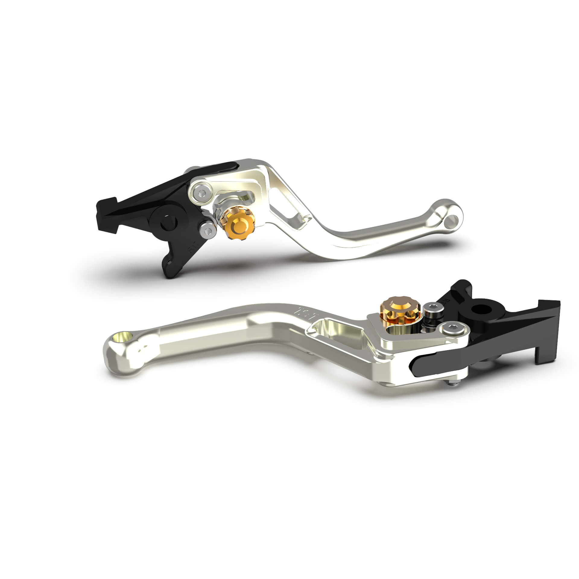 Maneta de freno LSL BOW R40R, corta, plata/oro