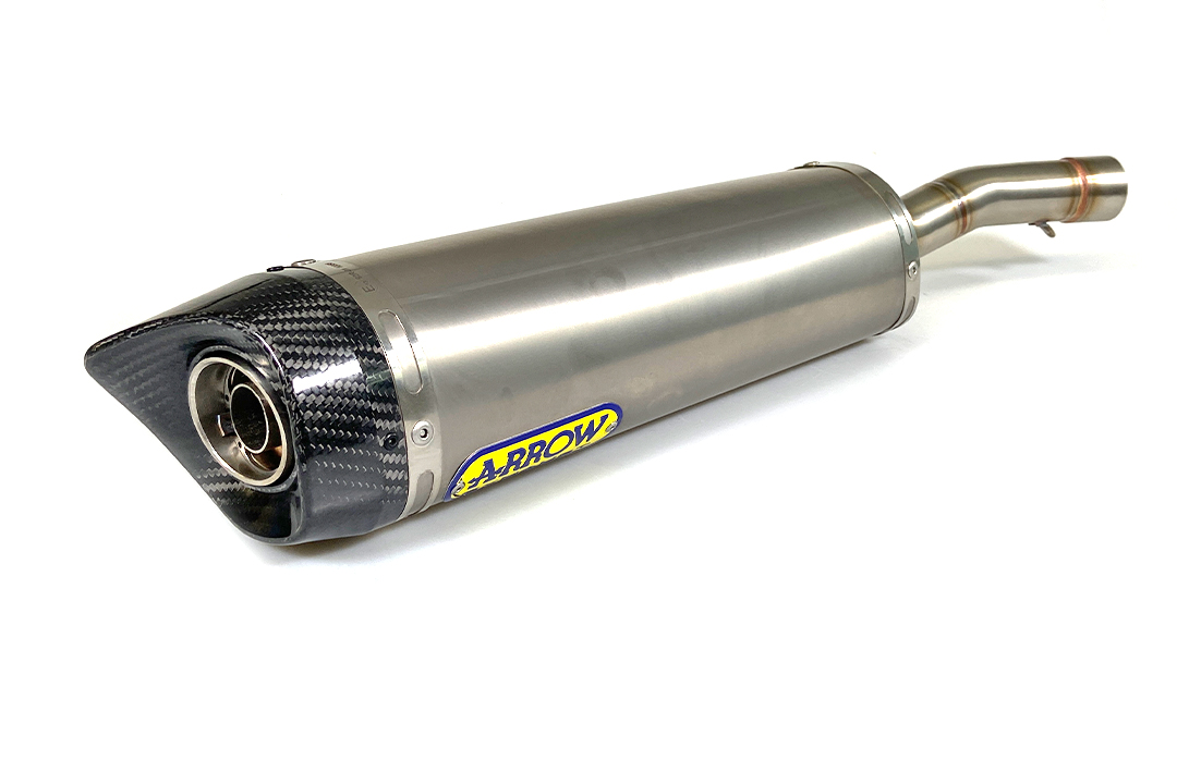 Escape ARROW THUNDER Titanio con tapa de carbono para Yamaha YZF-R125 2019- MT125 2019-