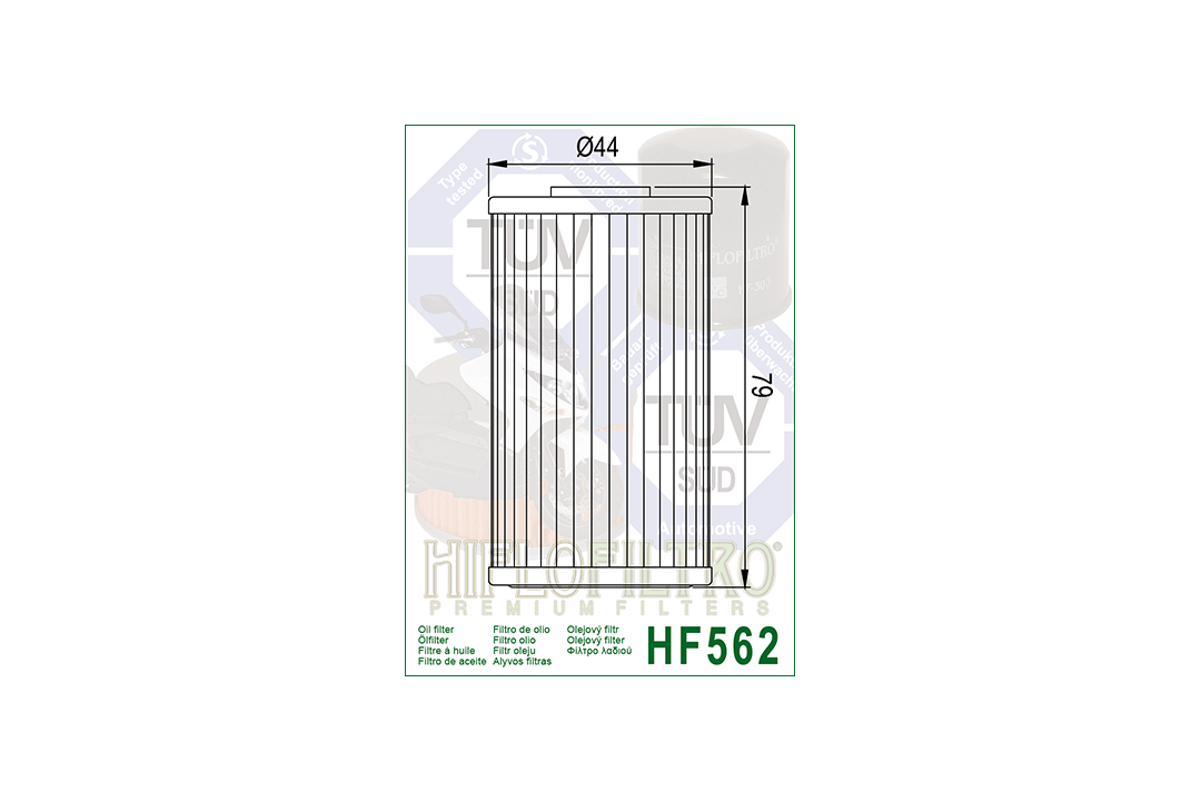 HIFLO filtro de aceite HF562 para varios modelos Kymco