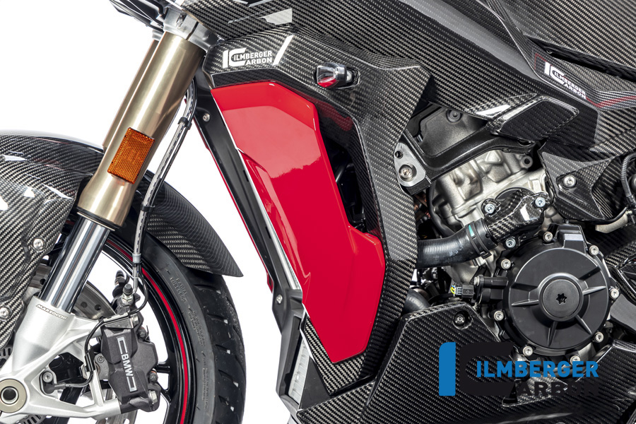Carenado de carbono Ilmberger para radiador de agua lado izquierdo (versión completa), brillante, BMW S1000XR 2020-2023