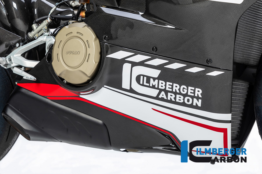 Carenado Inferior de Carbono Ilmberger lado derecho brillante para Ducati Panigale V4 / V4S a partir de 2018