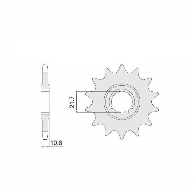 Piñón, 16 dientes, paso 532