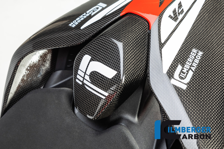 Cubierta de asiento de pasajero Ilmberger Carbon brillante para Ducati Panigale V4 / V4S a partir de 2018