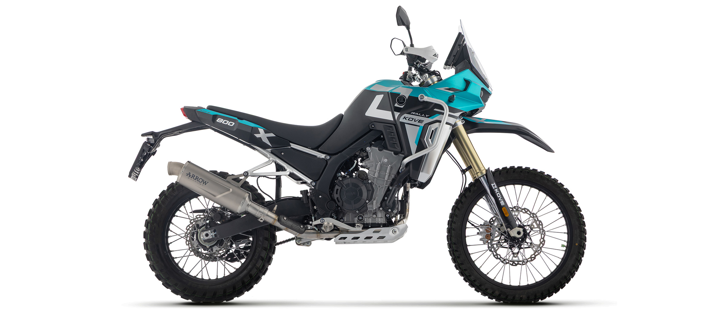 Escape ARROW INDY RACE EVO Titanio para KOVE 800X Pro, Rally, Año del modelo 2025-