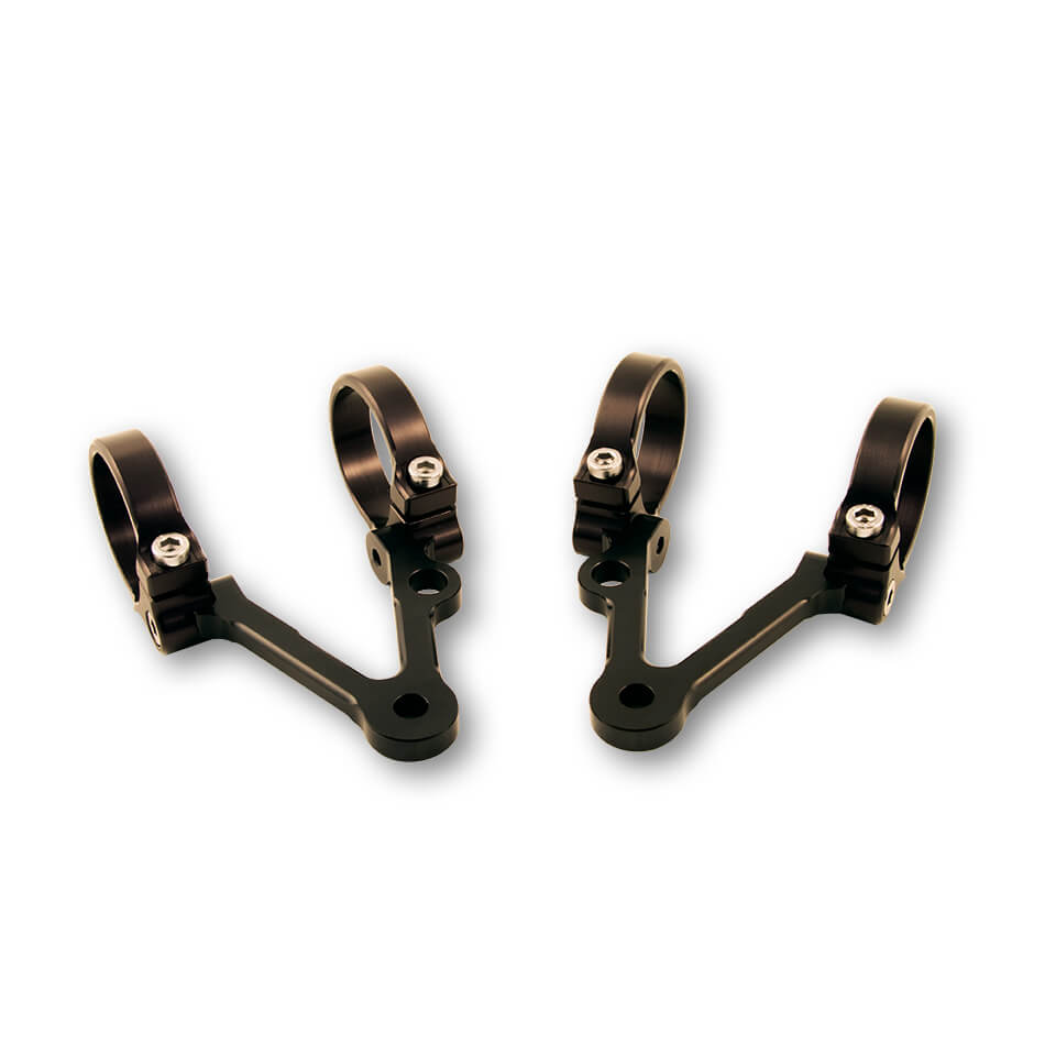 Soporte de faro LSL, giratorio, extra corto, Ø 43 mm con puntal de 40mm con alojamiento para luz de intermitente