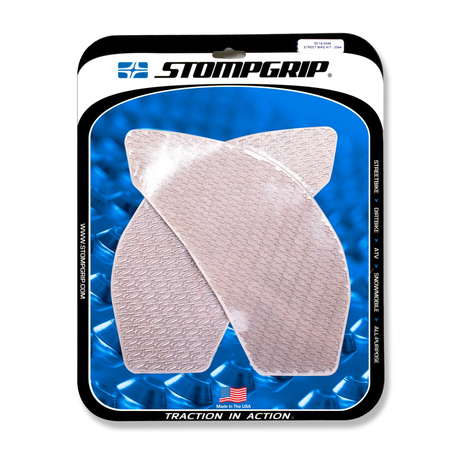 Almohadillas de tracción Stompgrip transparentes, para Kawasaki, ER6f, ER6n, Ninja 650, 2012-2016