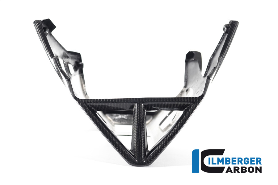 Spoiler de motor de carbono Ilmberger versión larga con caballete central, brillante, BMW S1000XR 2020-2023