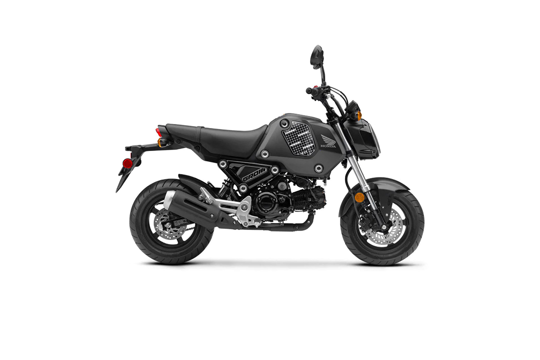 Stompgrip Almohadilla de tracción transparente, Icon, Kit de tracción para moto de calle - Lados del depósito, para Honda MSX125 Grom, 2021-2024