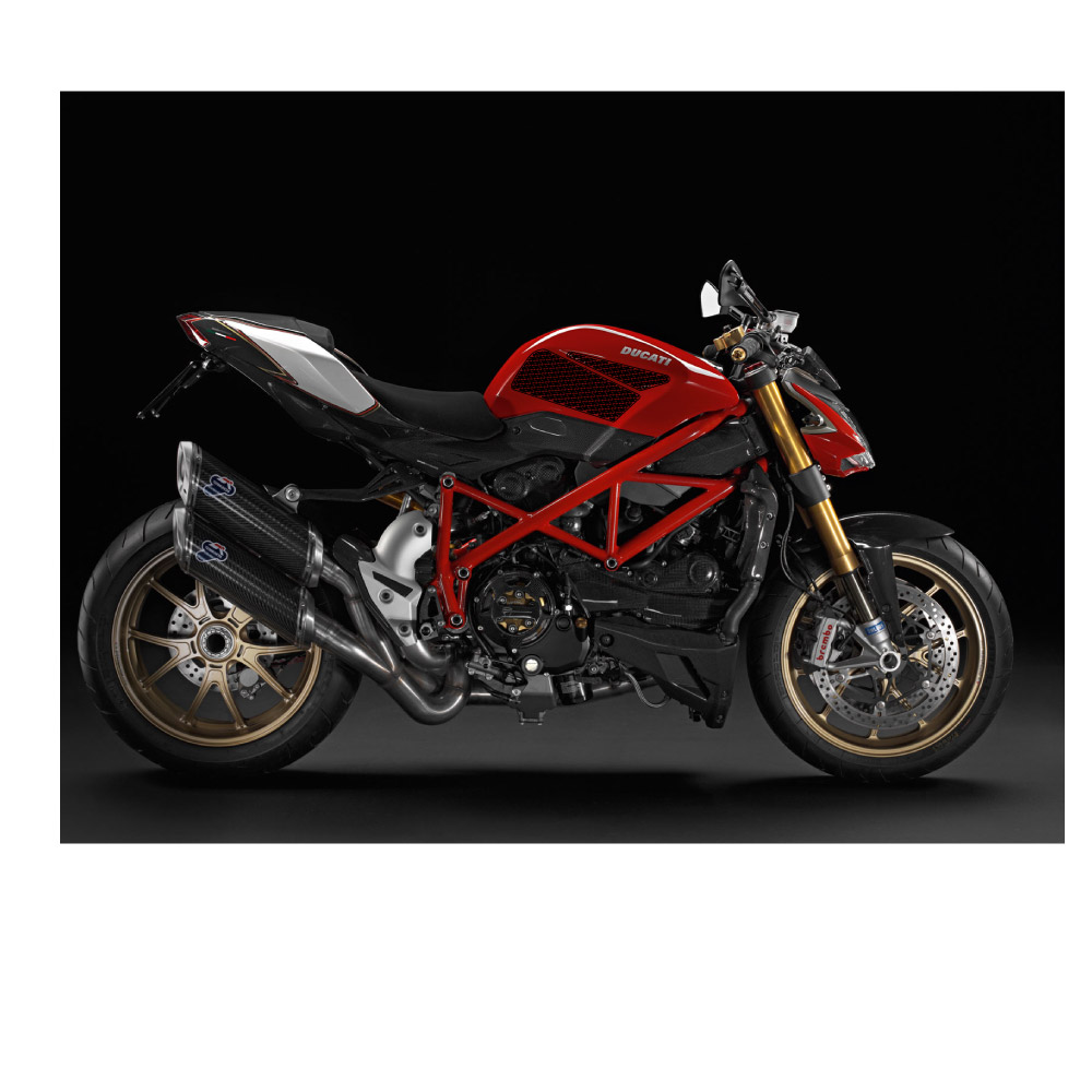 Stompgrip Traction Pads transparentes, para Ducati 848 (Evo, S), 1098 (R, S), 1198 (R, S, SP), Streetfighter 848, 1098 (S)