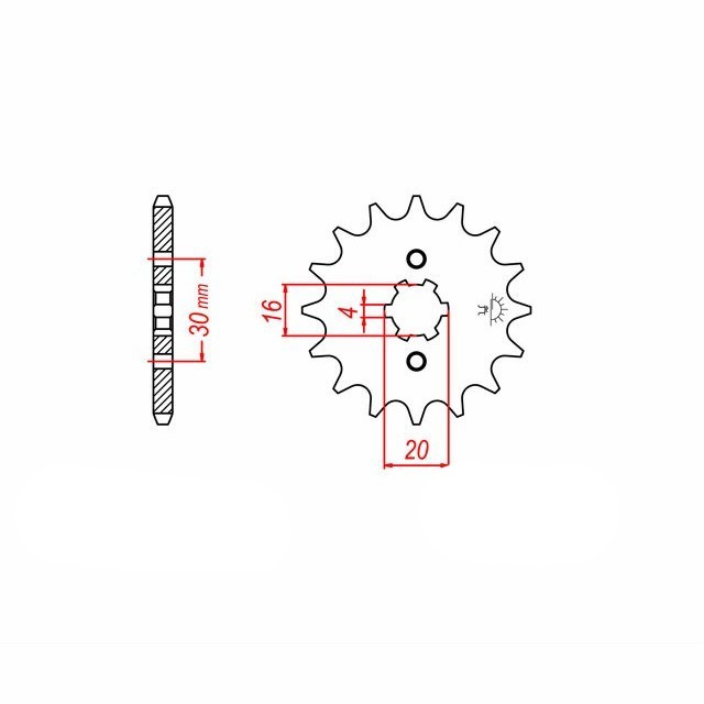 Piñón, 13 dientes, Paso 428