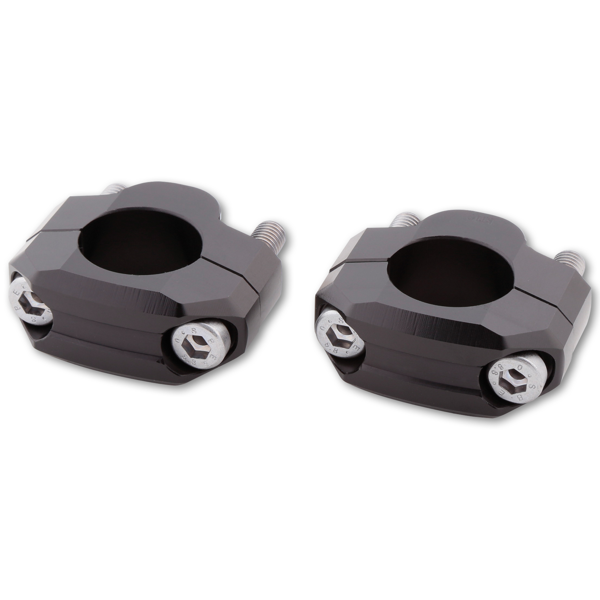 Kit de torretas LSL para KTM 125 Duke, 390 Duke, de Ø26,5 a Ø28,6 mm, negro