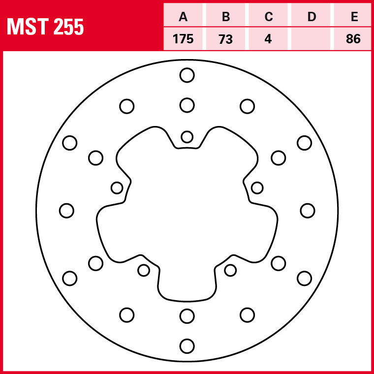 TRW disco de freno Allround rígido MST255