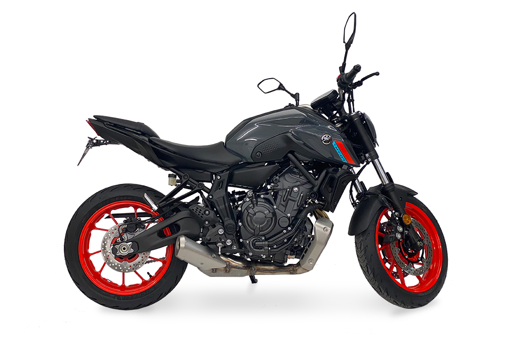 Soporte de matrícula alpha Technik para Yamaha MT-07 / MT-07 Pure, año del modelo 2021-