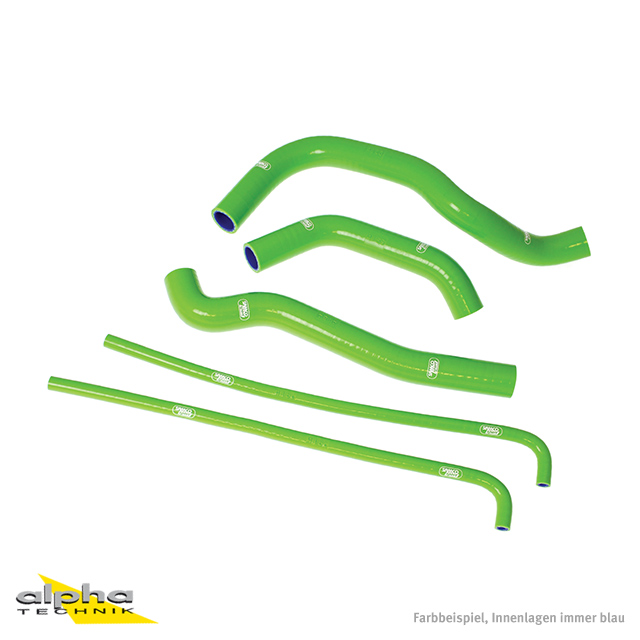Kit de mangueras de silicona SAMCO SPORT conincluye rebose verde para Kawasaki KLR650 Tengai Año del modelo 1987-2005