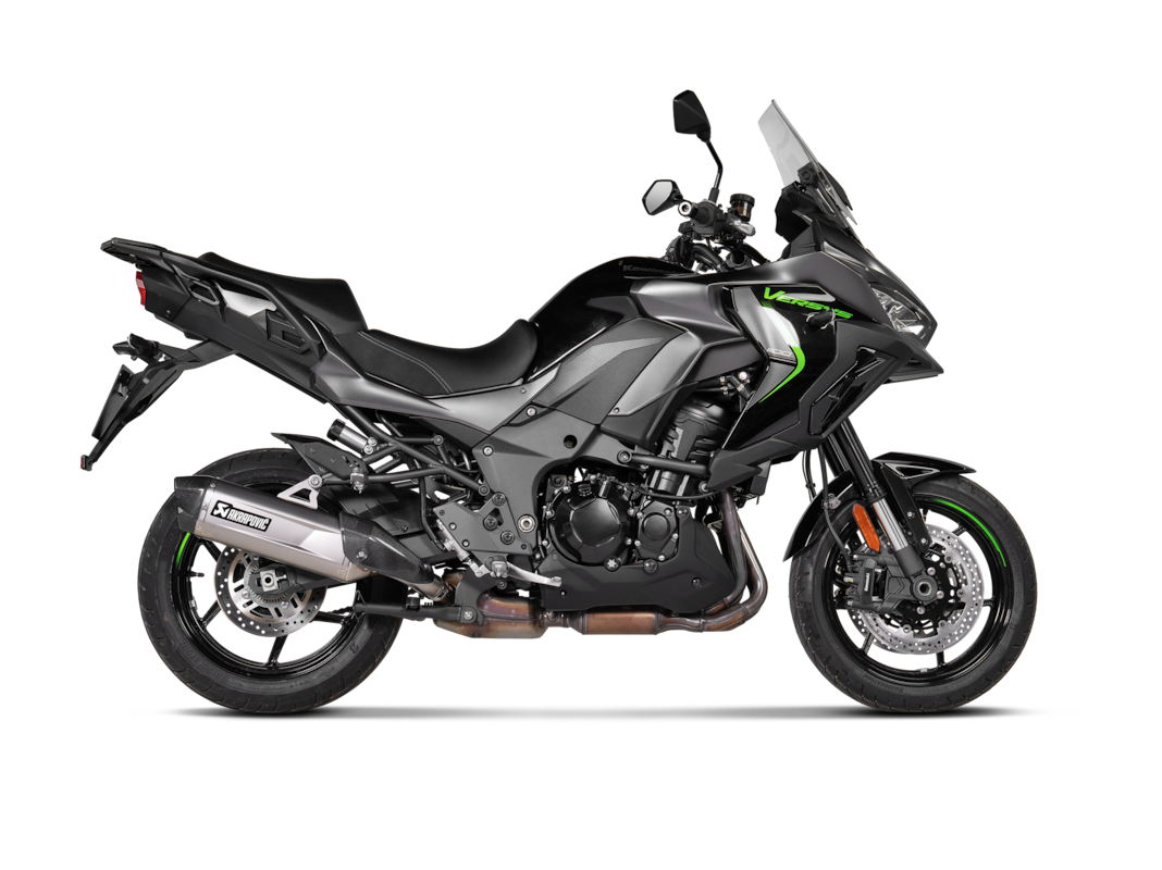 Sistema de escape Akrapovic Slip-On Line (Titanio) para Kawasaki Versys 1100, 2025-