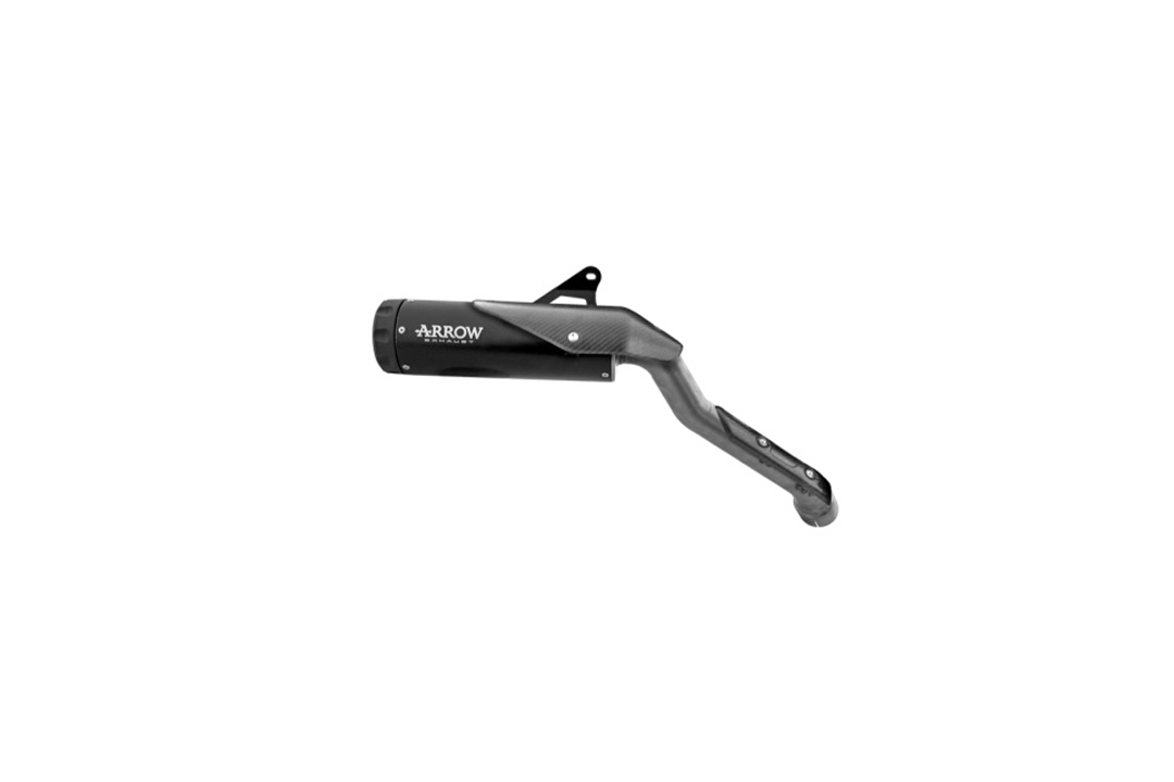 ARROW Escape REBEL Sip-On acero inoxidable negro con tapa de aluminio negra para Honda CL500 modelo año 2023-