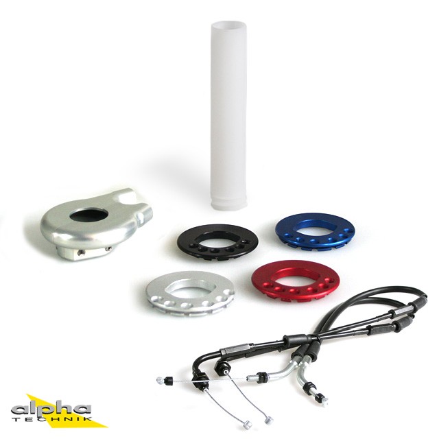 Puño de gas de corto recorrido alpha Technik para Suzuki GSXR600/750/1000