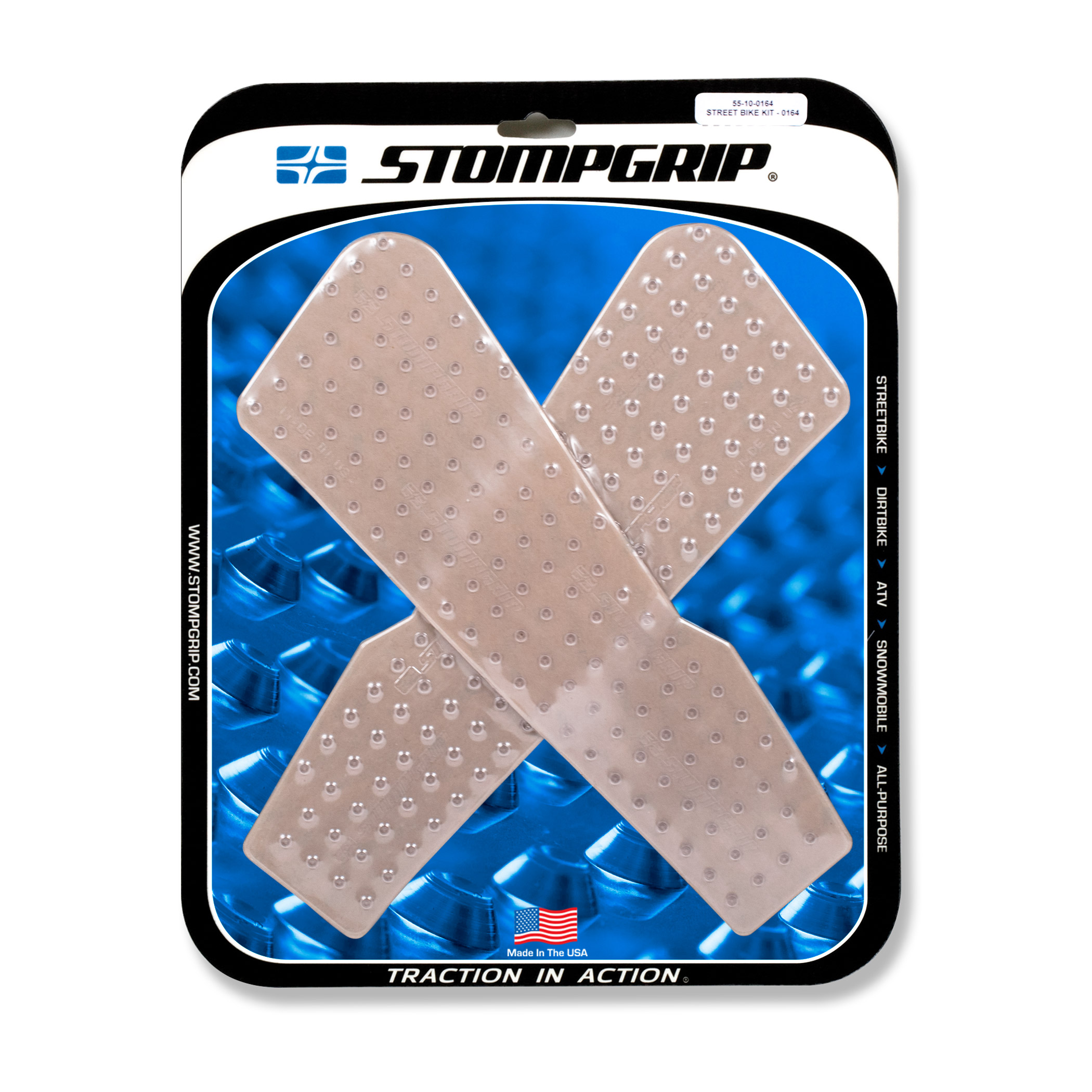 Almohadillas de tracción Stompgrip transparentes, para BMW F750GS, F850GS, 2019-2023